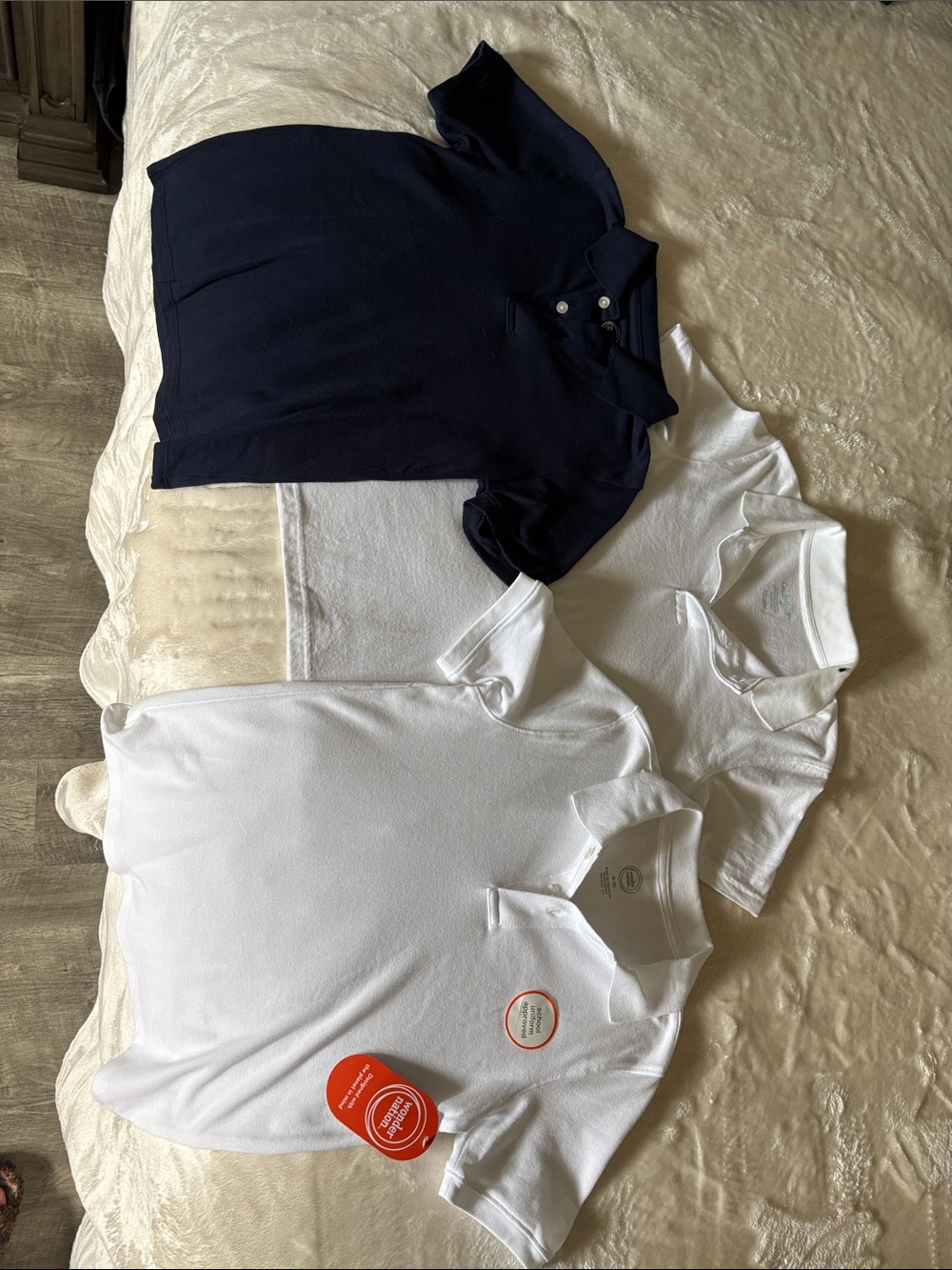 Cat & Jack White and Navy Kids Polo Pack - Short Sleeve Classic, Wonder Nation